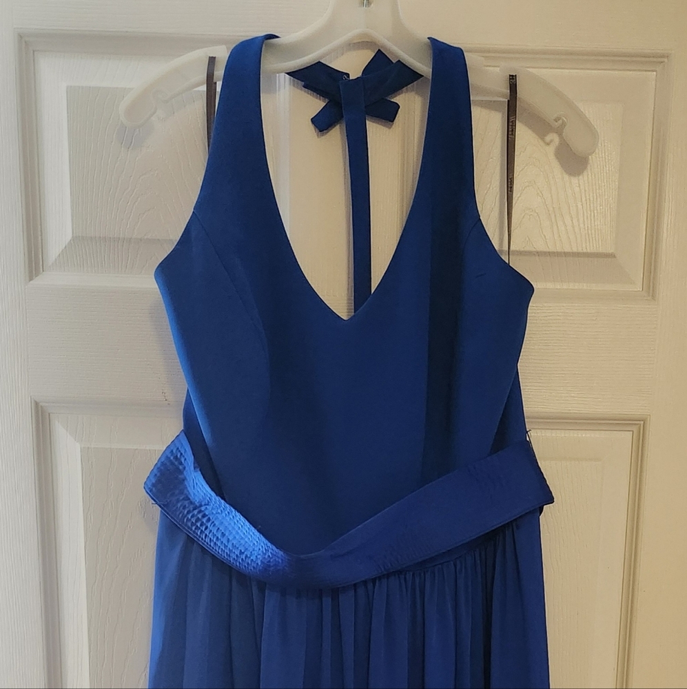 White by Vera Wang bridesmaid/prom dress size 14 in royal blue